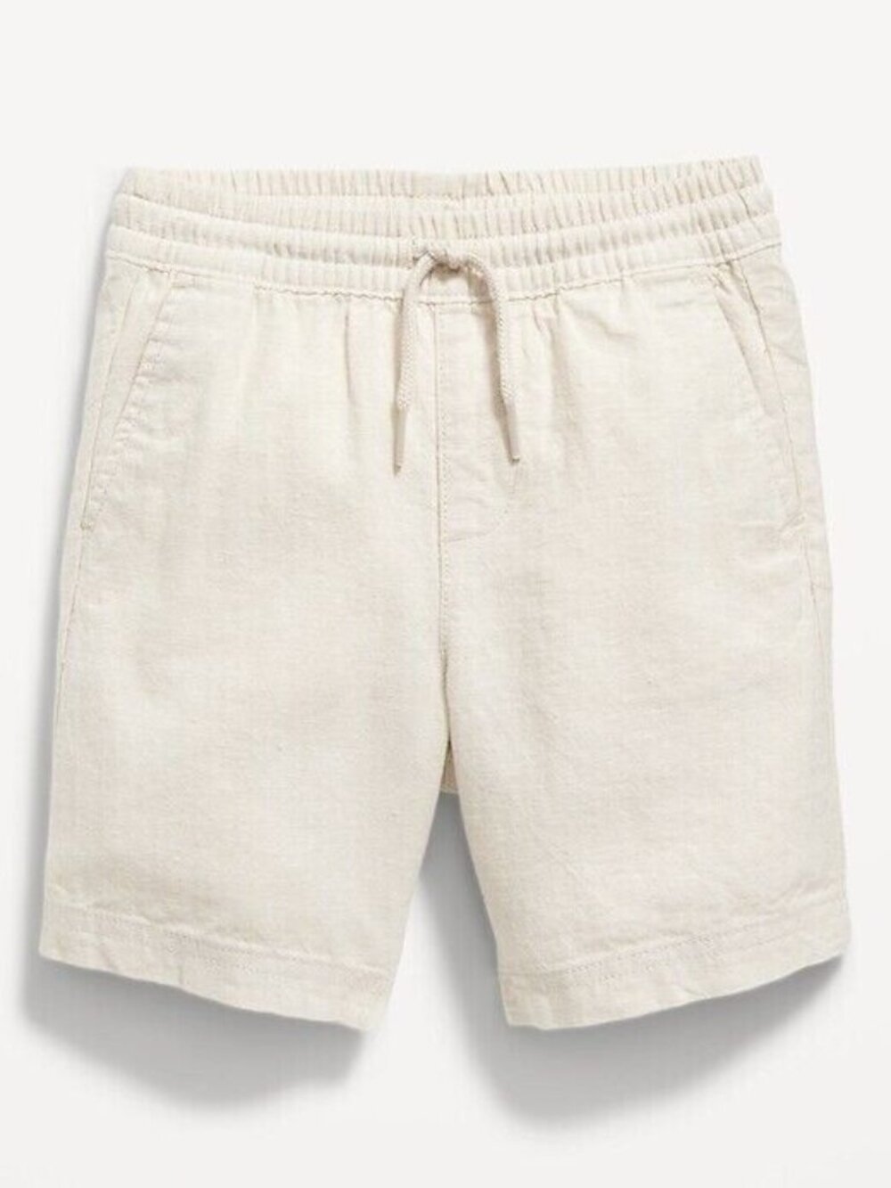 Gap Kids Boys 7" Easy Linen Cotton Blend Shorts Elastic Waist Drawstring XL Tan